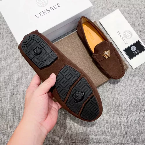 Replica Versace Leather Shoes For Men #1373559 $82.00 USD for Wholesale