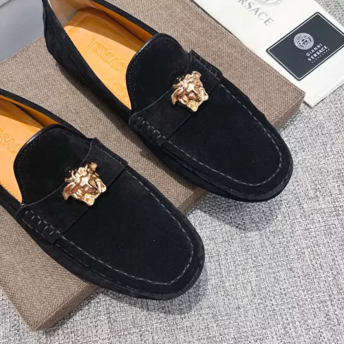 Replica Versace Leather Shoes For Men #1373569 $82.00 USD for Wholesale
