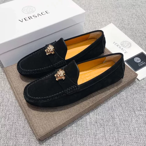 Replica Versace Leather Shoes For Men #1373569 $82.00 USD for Wholesale