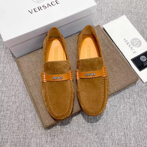 Replica Versace Leather Shoes For Men #1373570 $82.00 USD for Wholesale