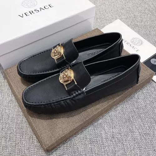 Replica Versace Leather Shoes For Men #1373573 $85.00 USD for Wholesale