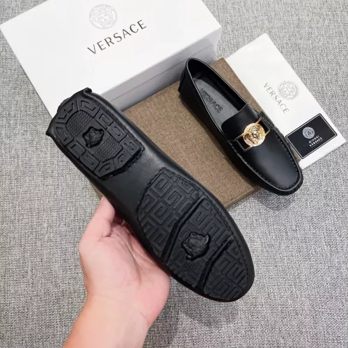 Replica Versace Leather Shoes For Men #1373573 $85.00 USD for Wholesale