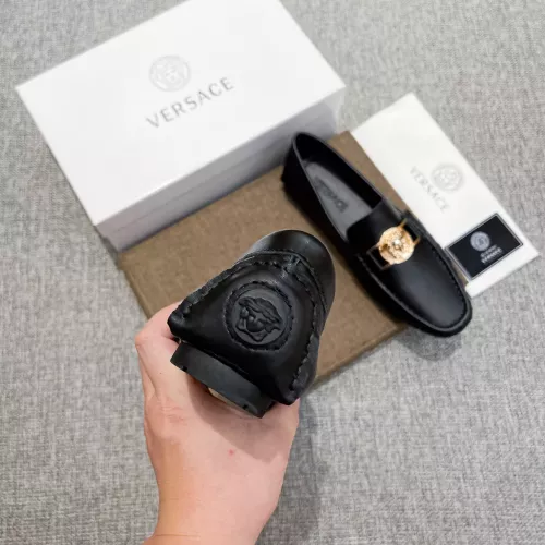 Replica Versace Leather Shoes For Men #1373573 $85.00 USD for Wholesale