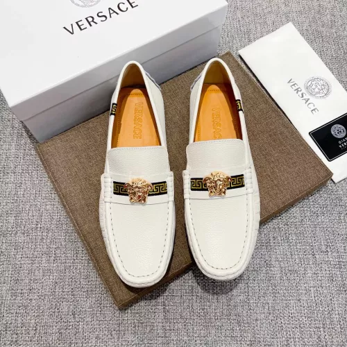 Replica Versace Leather Shoes For Men #1373575 $85.00 USD for Wholesale