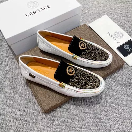 Replica Versace Leather Shoes For Men #1373576 $85.00 USD for Wholesale