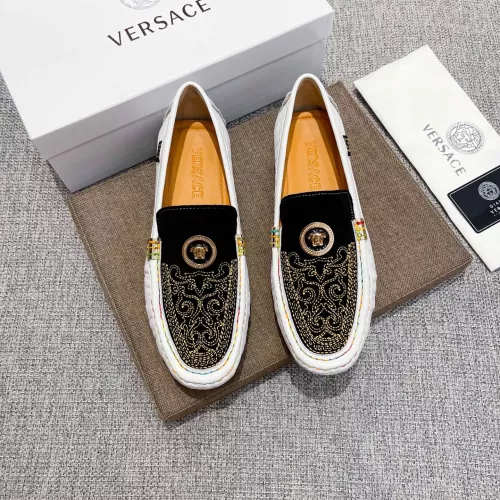Replica Versace Leather Shoes For Men #1373576 $85.00 USD for Wholesale