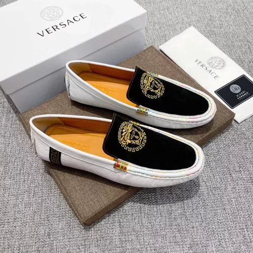 Replica Versace Leather Shoes For Men #1373577 $85.00 USD for Wholesale