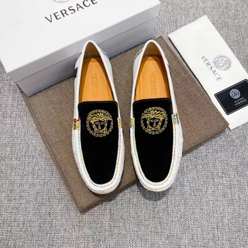 Replica Versace Leather Shoes For Men #1373577 $85.00 USD for Wholesale