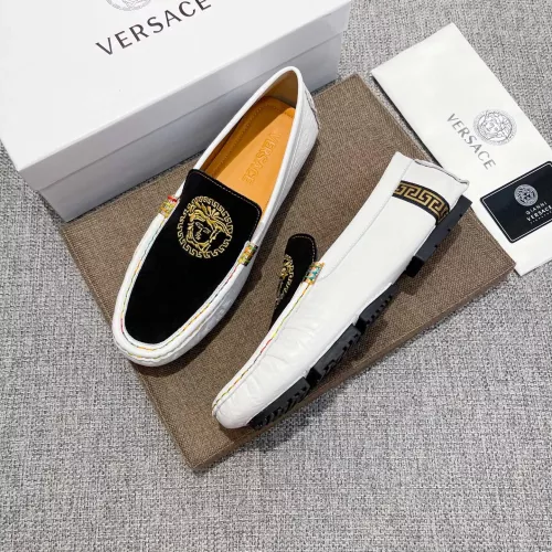 Replica Versace Leather Shoes For Men #1373577 $85.00 USD for Wholesale