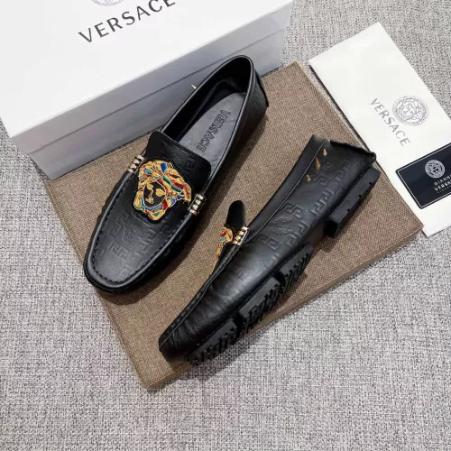 Replica Versace Leather Shoes For Men #1373579 $85.00 USD for Wholesale