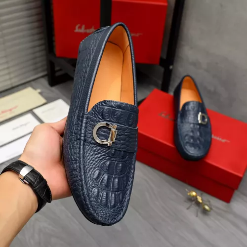 Replica Salvatore Ferragamo Leather Shoes For Men #1380524 $76.00 USD for Wholesale
