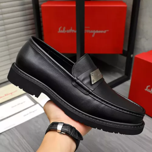 Replica Salvatore Ferragamo Leather Shoes For Men #1380543 $96.00 USD for Wholesale