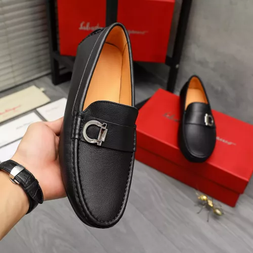 Replica Salvatore Ferragamo Leather Shoes For Men #1380553 $76.00 USD for Wholesale