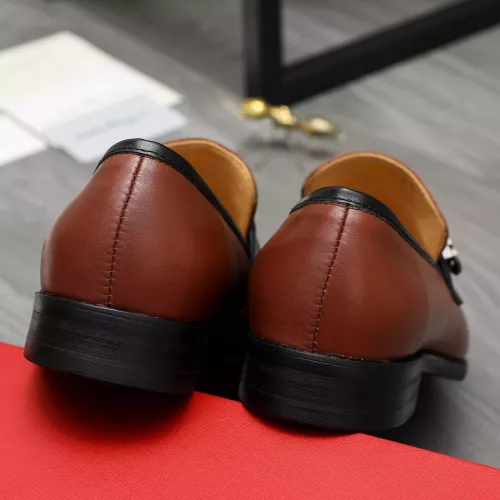 Replica Salvatore Ferragamo Leather Shoes For Men #1380554 $88.00 USD for Wholesale