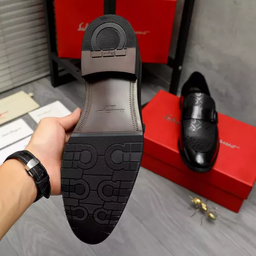 Replica Salvatore Ferragamo Leather Shoes For Men #1380560 $88.00 USD for Wholesale