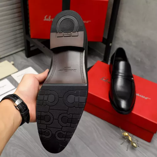 Replica Salvatore Ferragamo Leather Shoes For Men #1380563 $88.00 USD for Wholesale