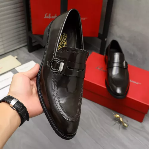 Replica Salvatore Ferragamo Leather Shoes For Men #1380565 $88.00 USD for Wholesale