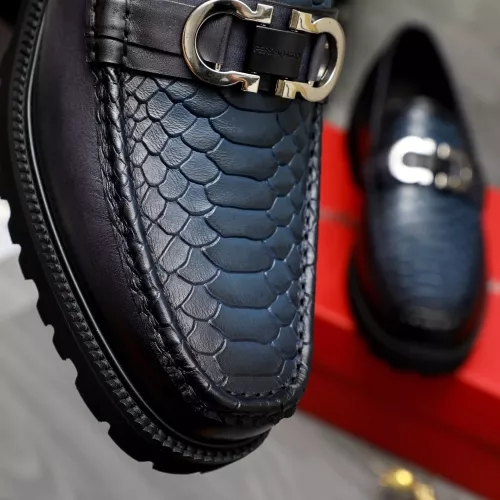 Replica Salvatore Ferragamo Leather Shoes For Men #1380578 $100.00 USD for Wholesale