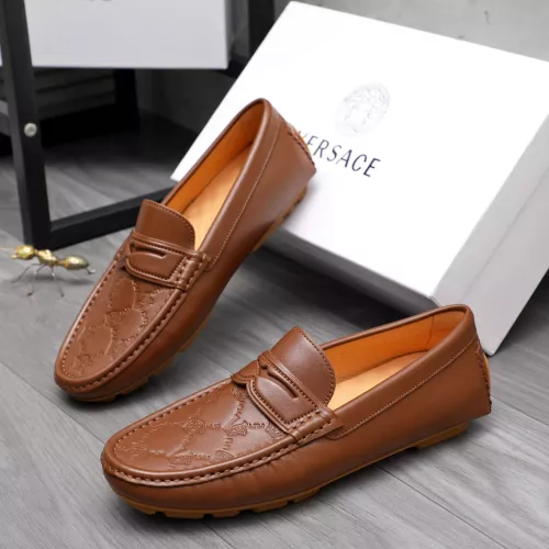 Replica Versace Leather Shoes For Men #1380602 $76.00 USD for Wholesale