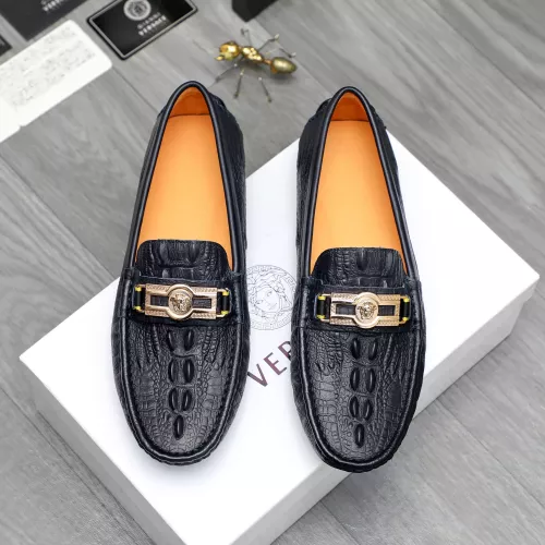 Replica Versace Leather Shoes For Men #1380605 $76.00 USD for Wholesale