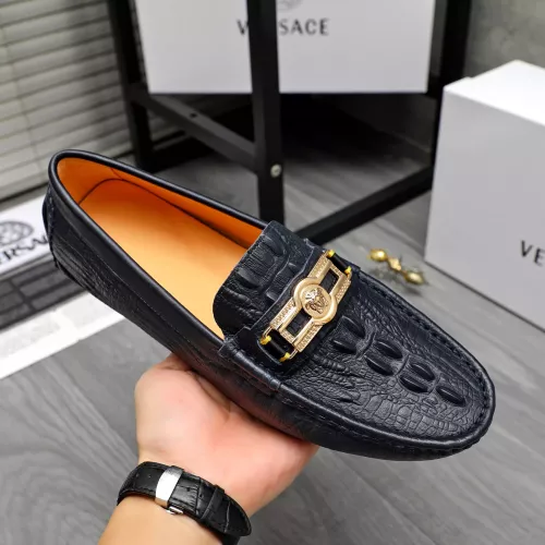 Replica Versace Leather Shoes For Men #1380605 $76.00 USD for Wholesale