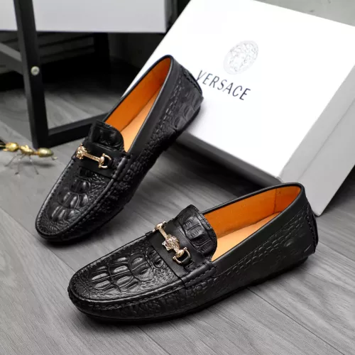 Replica Versace Leather Shoes For Men #1380608 $76.00 USD for Wholesale