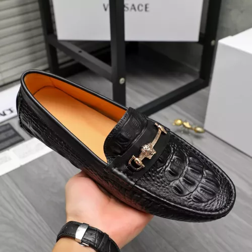 Replica Versace Leather Shoes For Men #1380608 $76.00 USD for Wholesale