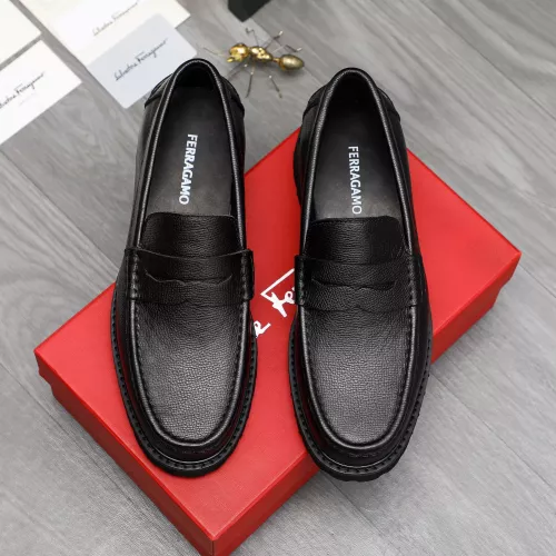 Replica Salvatore Ferragamo Leather Shoes For Men #1380642 $85.00 USD for Wholesale