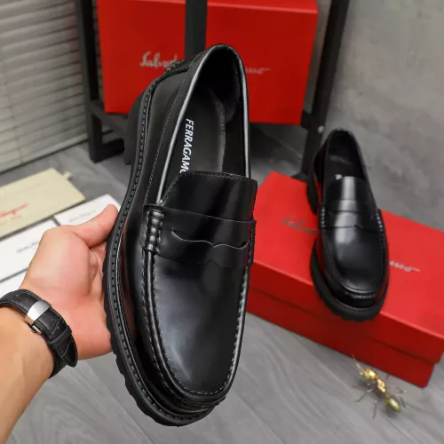 Replica Salvatore Ferragamo Leather Shoes For Men #1380654 $85.00 USD for Wholesale