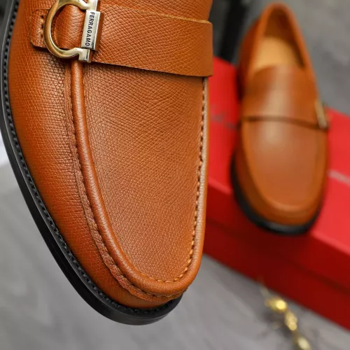 Replica Salvatore Ferragamo Leather Shoes For Men #1380657 $85.00 USD for Wholesale