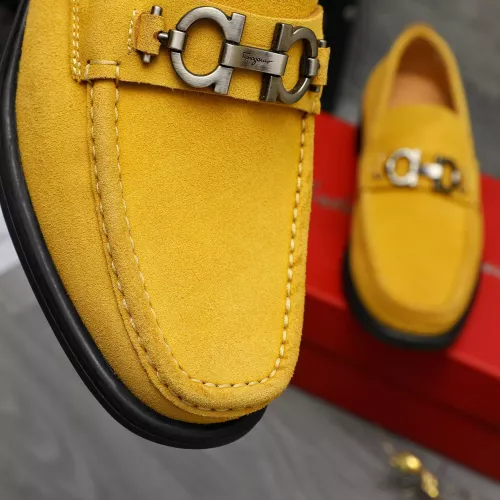Replica Salvatore Ferragamo Leather Shoes For Men #1380670 $82.00 USD for Wholesale