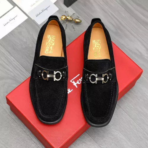 Replica Salvatore Ferragamo Leather Shoes For Men #1380672 $82.00 USD for Wholesale