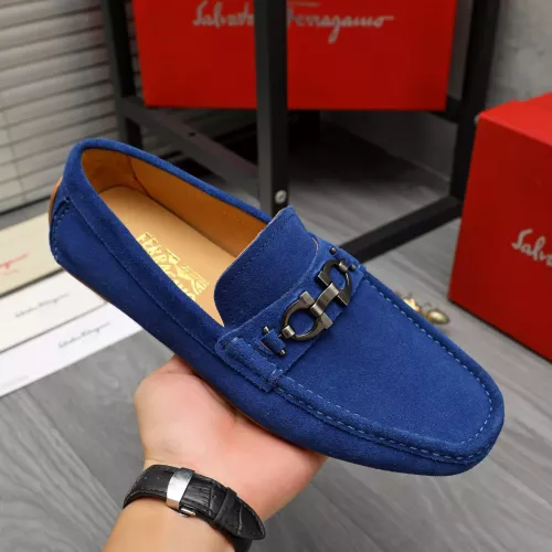 Replica Salvatore Ferragamo Leather Shoes For Men #1380675 $82.00 USD for Wholesale