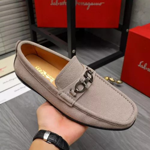 Replica Salvatore Ferragamo Leather Shoes For Men #1380677 $82.00 USD for Wholesale