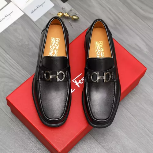 Replica Salvatore Ferragamo Leather Shoes For Men #1380683 $85.00 USD for Wholesale