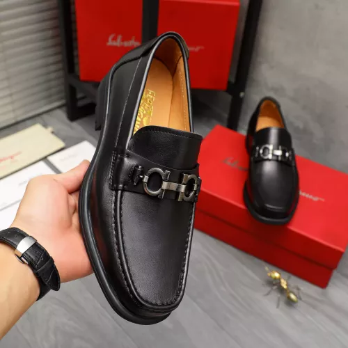 Replica Salvatore Ferragamo Leather Shoes For Men #1380683 $85.00 USD for Wholesale