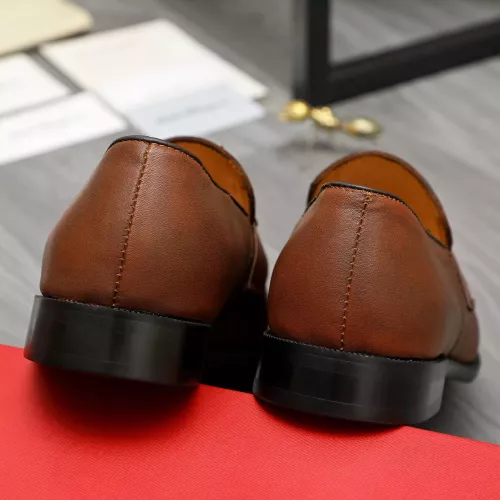 Replica Salvatore Ferragamo Leather Shoes For Men #1380691 $85.00 USD for Wholesale