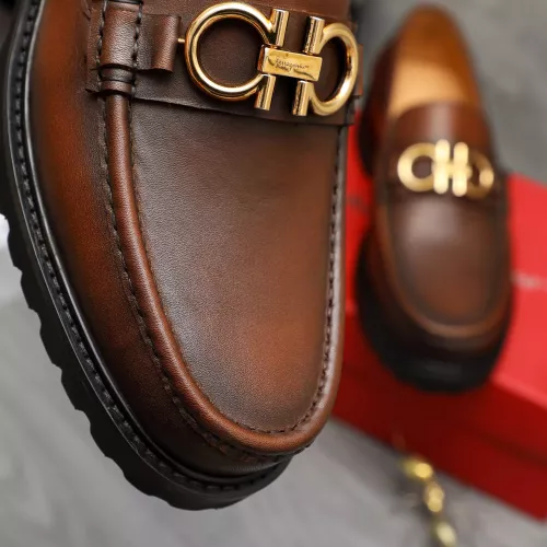 Replica Salvatore Ferragamo Leather Shoes For Men #1380701 $85.00 USD for Wholesale