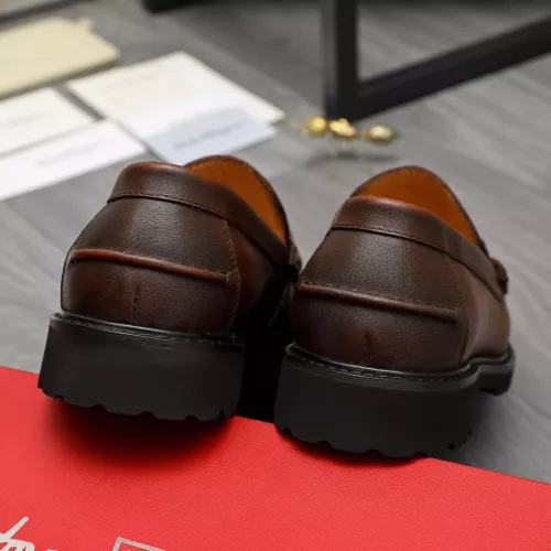 Replica Salvatore Ferragamo Leather Shoes For Men #1380701 $85.00 USD for Wholesale