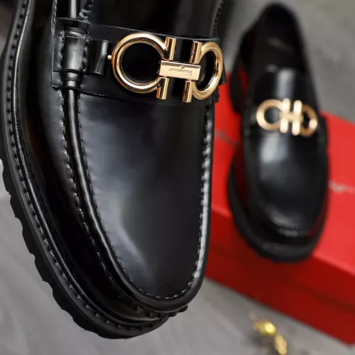 Replica Salvatore Ferragamo Leather Shoes For Men #1380715 $85.00 USD for Wholesale