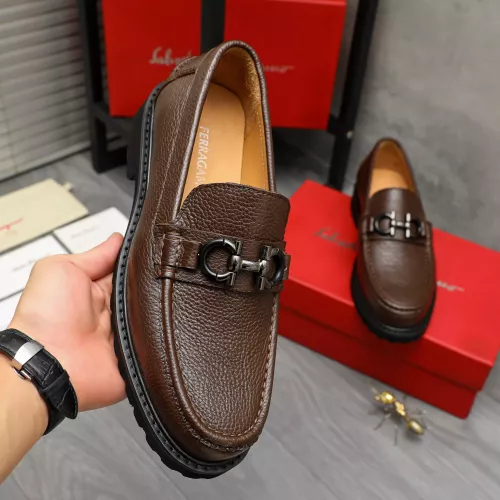 Replica Salvatore Ferragamo Leather Shoes For Men #1380722 $85.00 USD for Wholesale