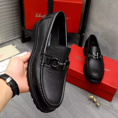 Replica Salvatore Ferragamo Leather Shoes For Men #1380723 $85.00 USD for Wholesale