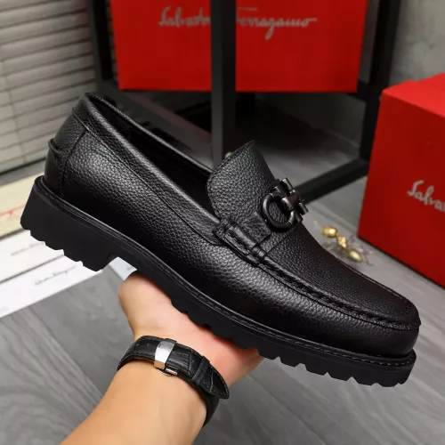 Replica Salvatore Ferragamo Leather Shoes For Men #1380723 $85.00 USD for Wholesale