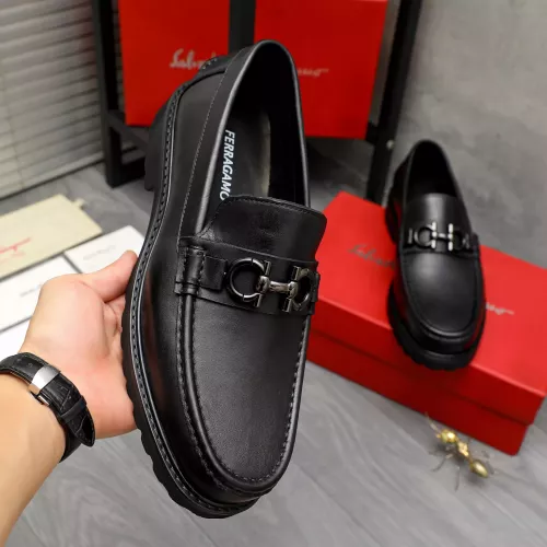 Replica Salvatore Ferragamo Leather Shoes For Men #1380725 $85.00 USD for Wholesale