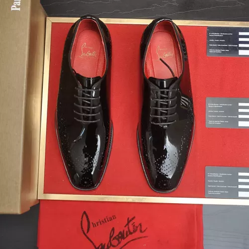 Replica Christian Louboutin Leather Shoes For Men #1381108 $112.00 USD for Wholesale