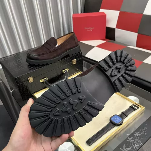 Replica Salvatore Ferragamo Leather Shoes For Men #1381282 $98.00 USD for Wholesale