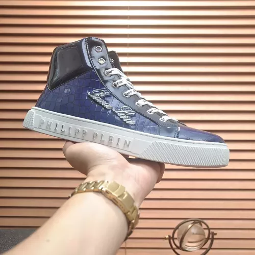 Replica Philipp Plein PP High Tops Shoes For Men #1381449 $88.00 USD for Wholesale