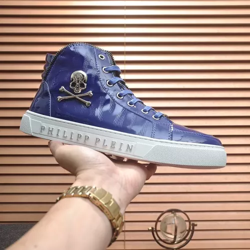 Replica Philipp Plein PP High Tops Shoes For Men #1381458 $92.00 USD for Wholesale