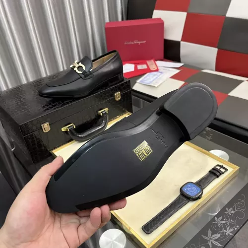 Replica Salvatore Ferragamo Leather Shoes For Men #1381477 $108.00 USD for Wholesale