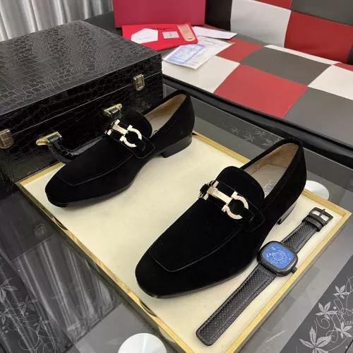 Replica Salvatore Ferragamo Leather Shoes For Men #1381479 $108.00 USD for Wholesale